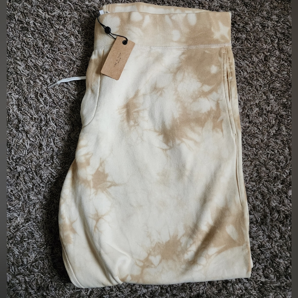 NWT Rag & Bone Light Dove City Tie Dye Cotton Prospect Joggers Men's XXL